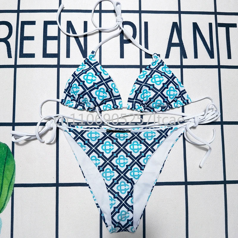 Fashion Design Scarf Swimsuits Designer Brand Women's Beachwear Scarf Bikini Sets