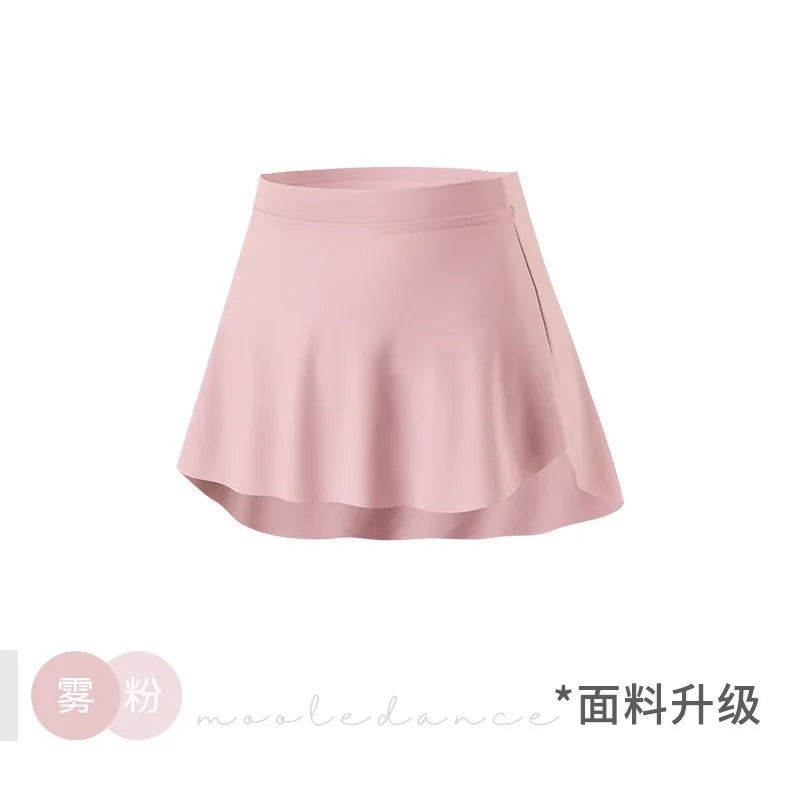 Ballet Skirt Women Adult Dance Skirt Dress Ballet Tutu Ballerina Dancewear Curved Hem Half-Length Skirt