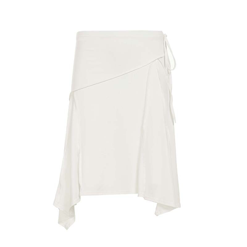 Falda Midi Blanca Mujer Ligera y Delicada