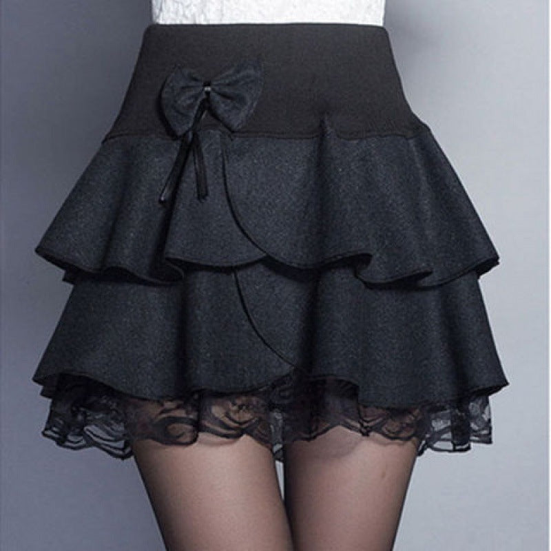 Minifalda Doble Capa Línea A - Lazo Cintura Alta Delicada