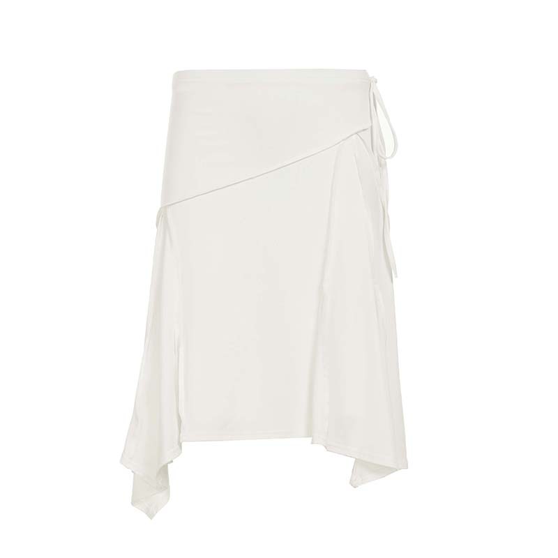 Falda Midi Blanca Mujer Ligera y Delicada