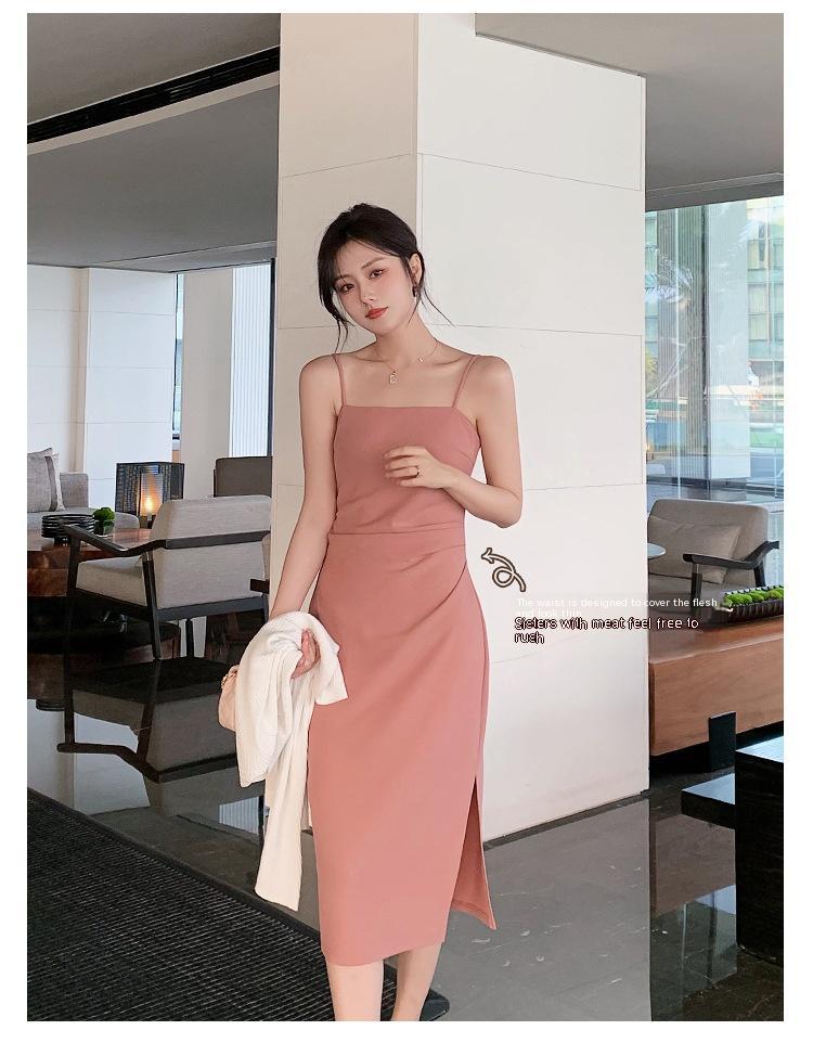 Vestido Tubo Tirantes Elegante Slim Mujer