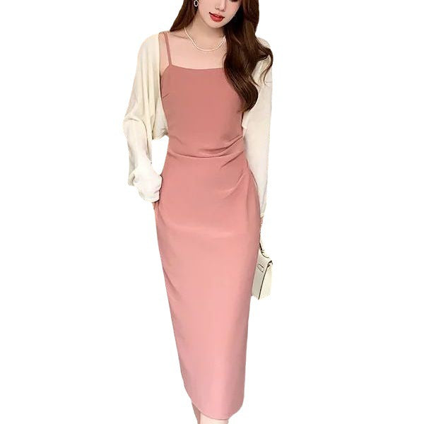 Vestido Tubo Tirantes Elegante Slim Mujer
