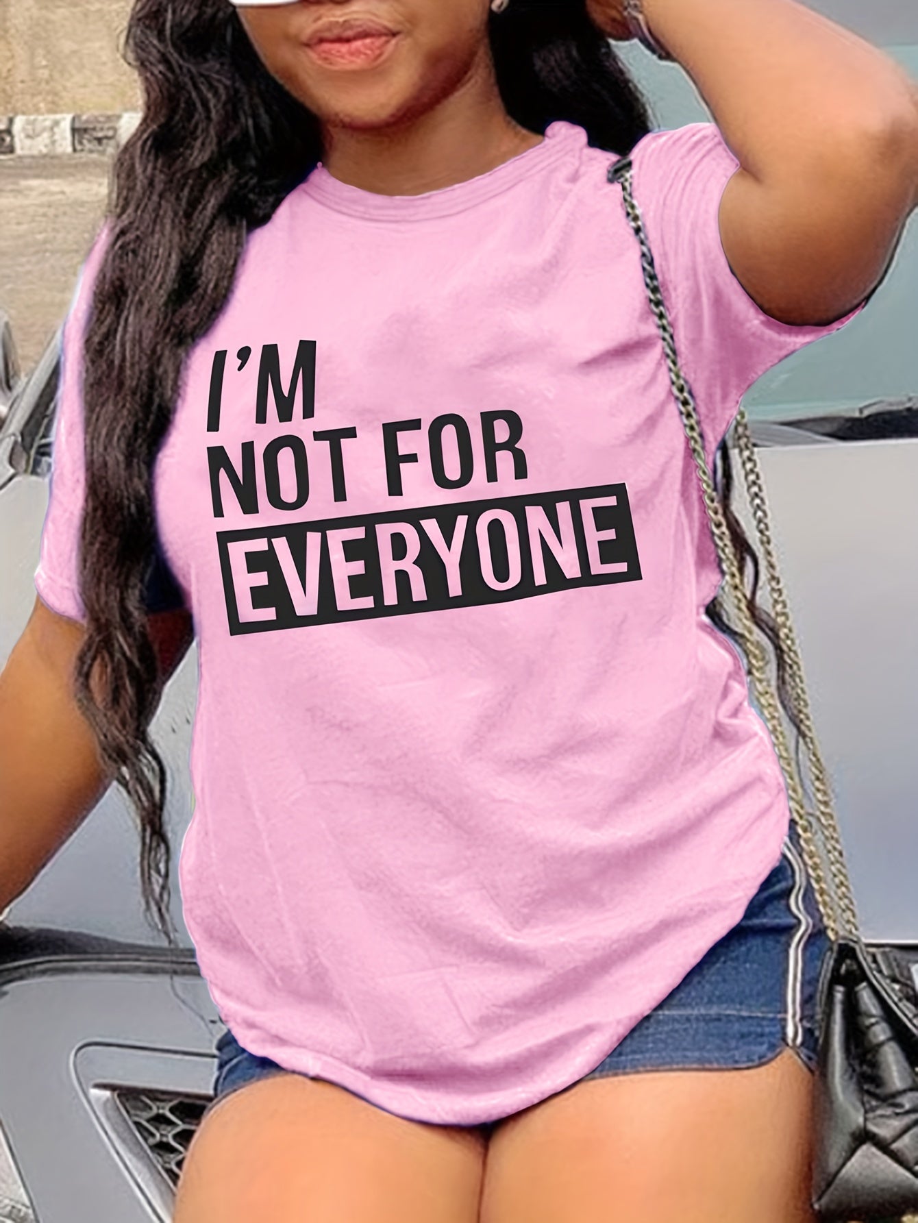 Polera Estampado Letras - Cuello Redondo Manga Corta Casual