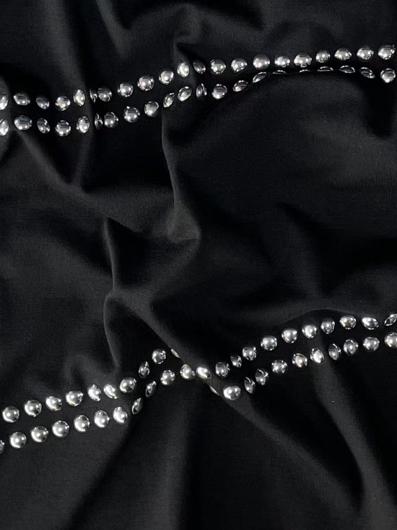 Top Escote V Pedrería Brillante - Sin Mangas Fiesta