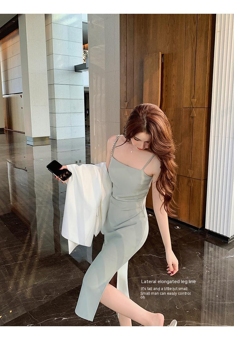 Vestido Tubo Tirantes Elegante Slim Mujer