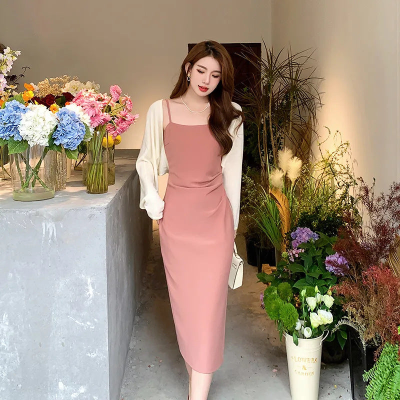Vestido Tubo Tirantes Elegante Slim Mujer
