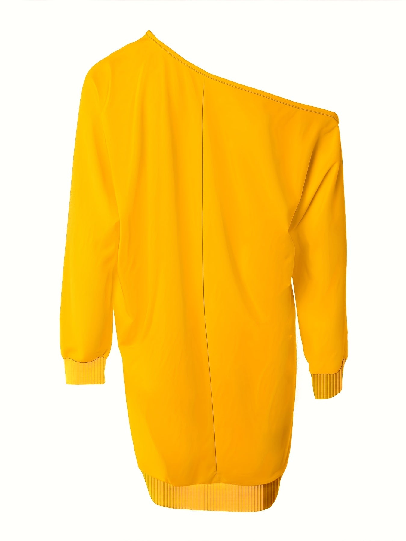 Vestido Estampado Póker Reina - Hombro Asimétrico Manga Larga