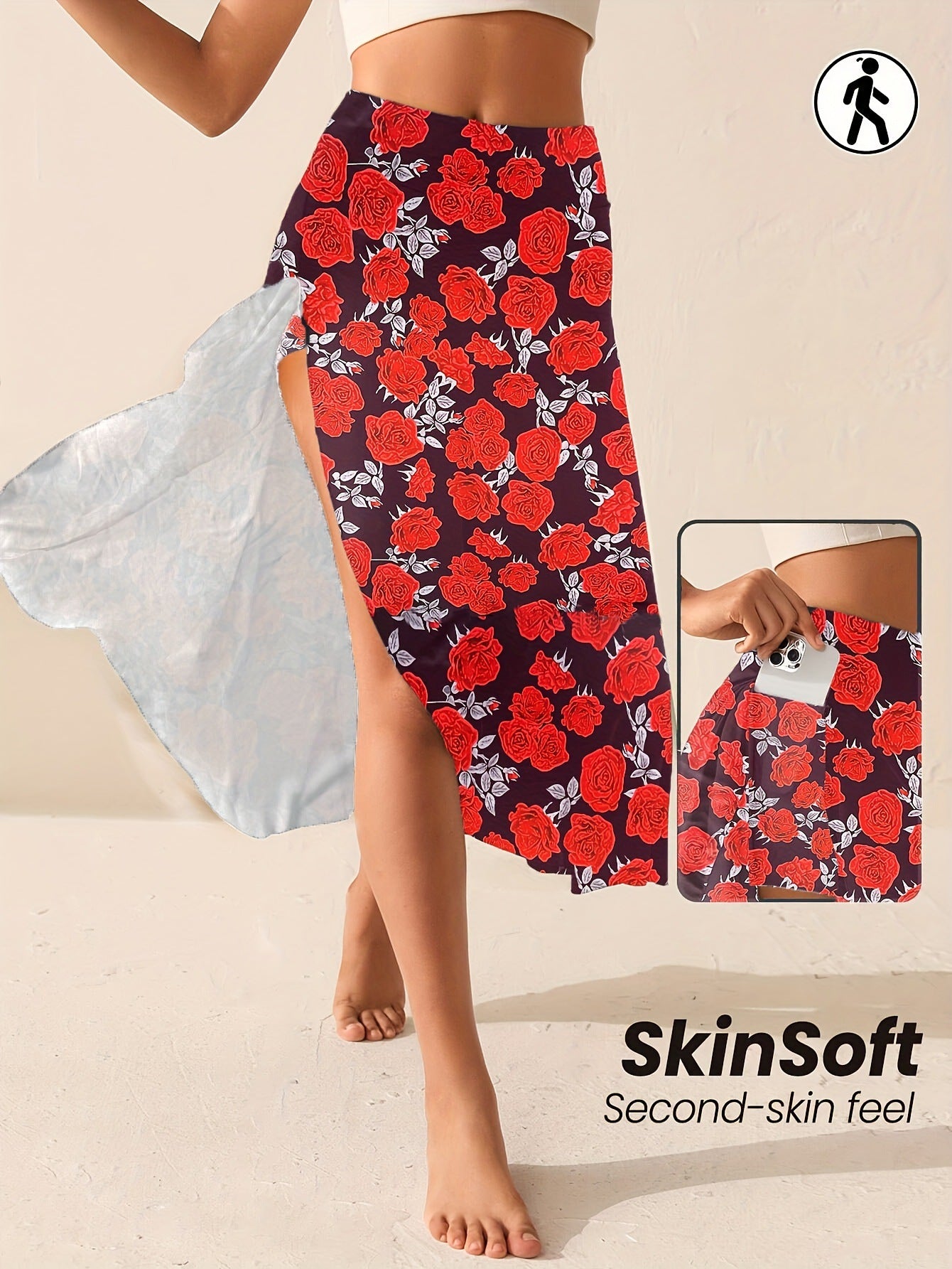 Falda Asimétrica Irregular Volantes Mujer Sofisticada