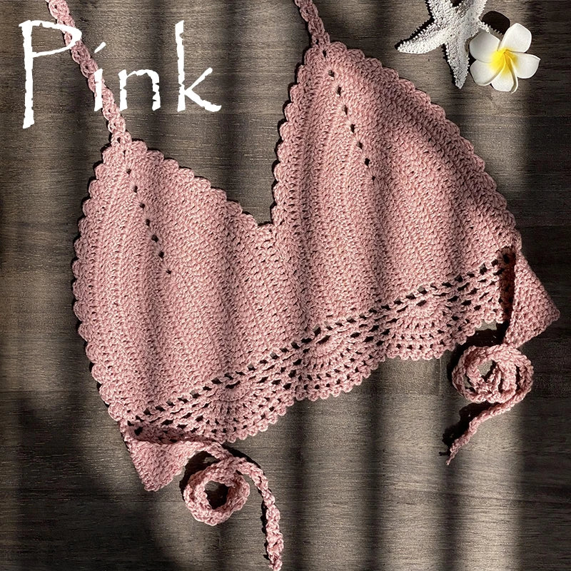Bikini Crochet Sexy - Conjunto Pareo Falda Playa