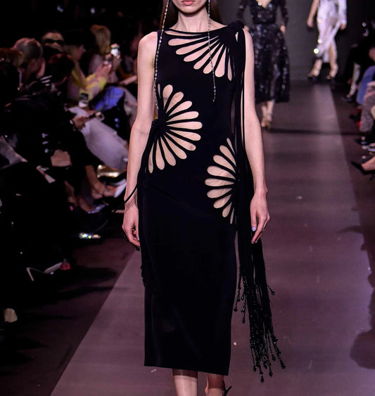 Evening Dress - Tassel Bandage Sleeveless Hollow