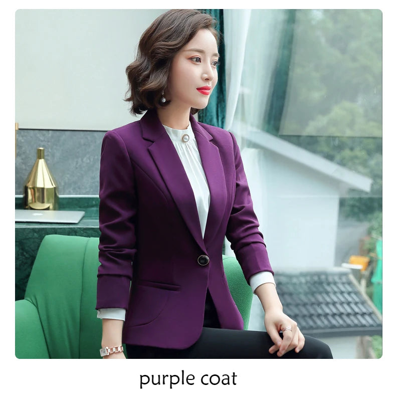 Professional Blazer - Slim Single Button Dress Suit