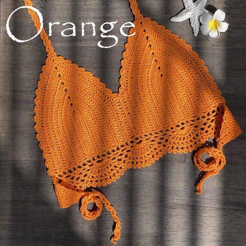 Bikini Crochet Sexy - Conjunto Pareo Falda Playa