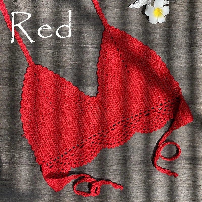 Bikini Crochet Sexy - Conjunto Pareo Falda Playa