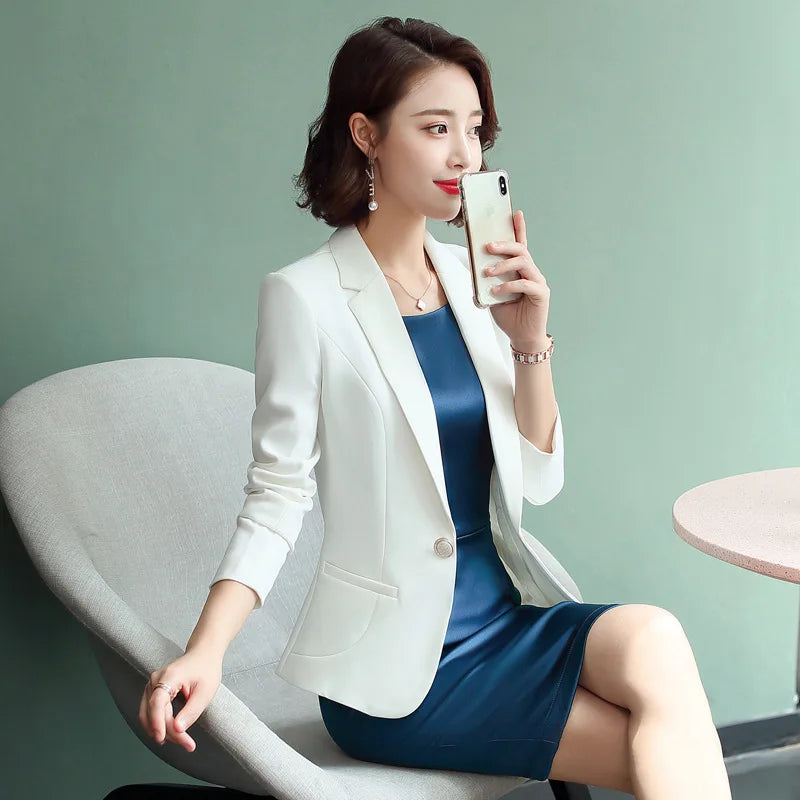 Professional Blazer - Slim Single Button Dress Suit