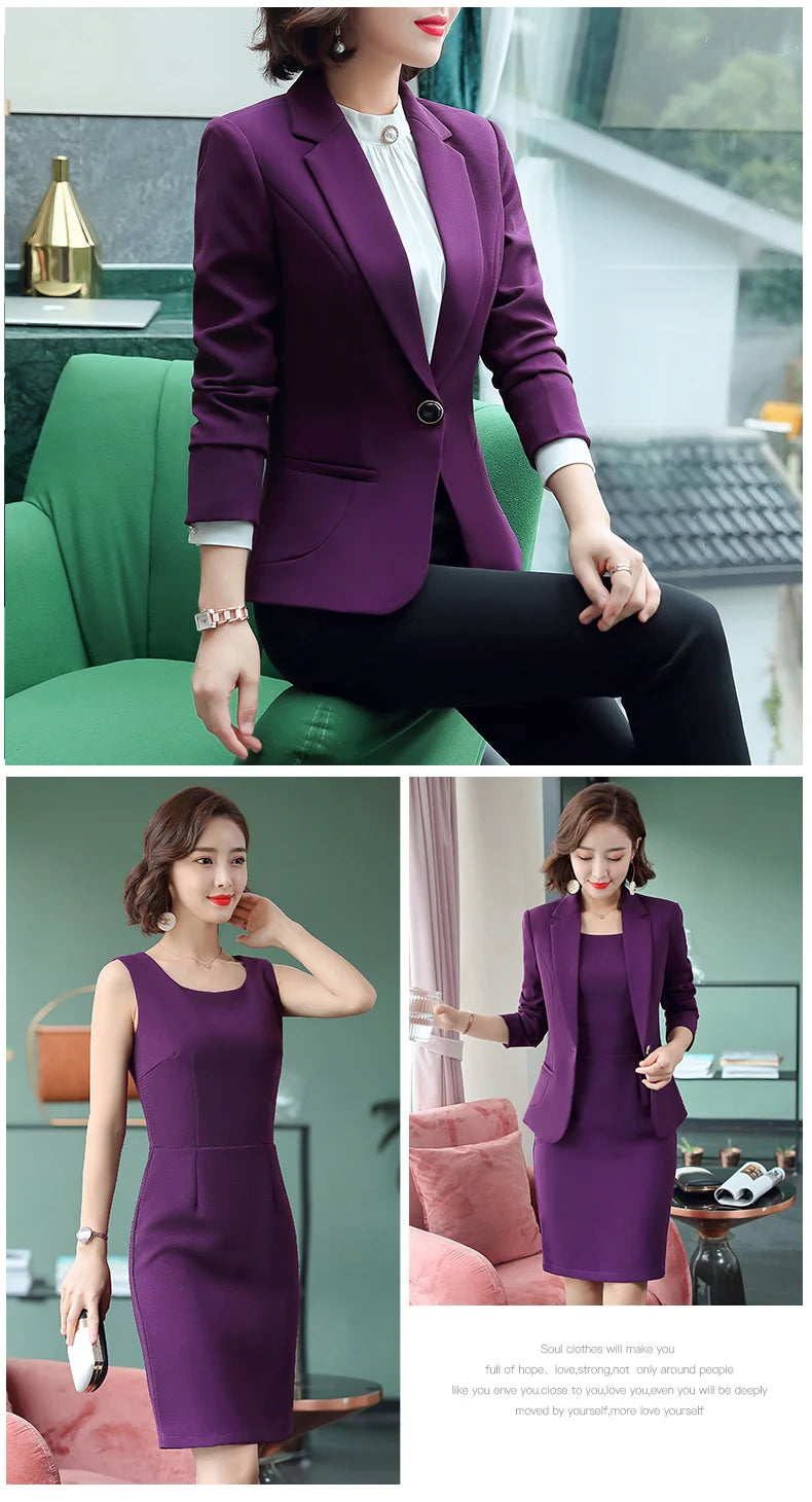 Professional Blazer - Slim Single Button Dress Suit