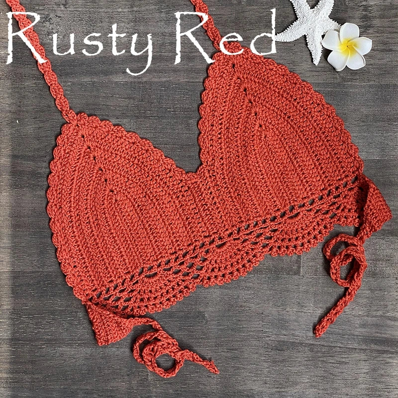 Bikini Crochet Sexy - Conjunto Pareo Falda Playa