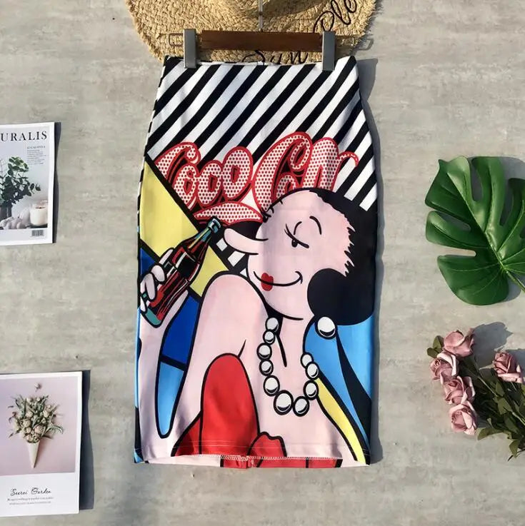 A-Line Midi Skirt - Belted Korean Workwear