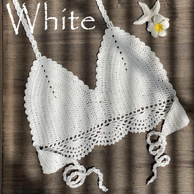 Bikini Crochet Sexy - Conjunto Pareo Falda Playa