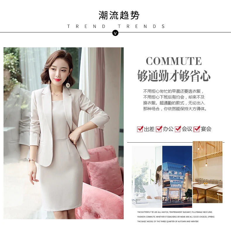 Professional Blazer - Slim Single Button Dress Suit