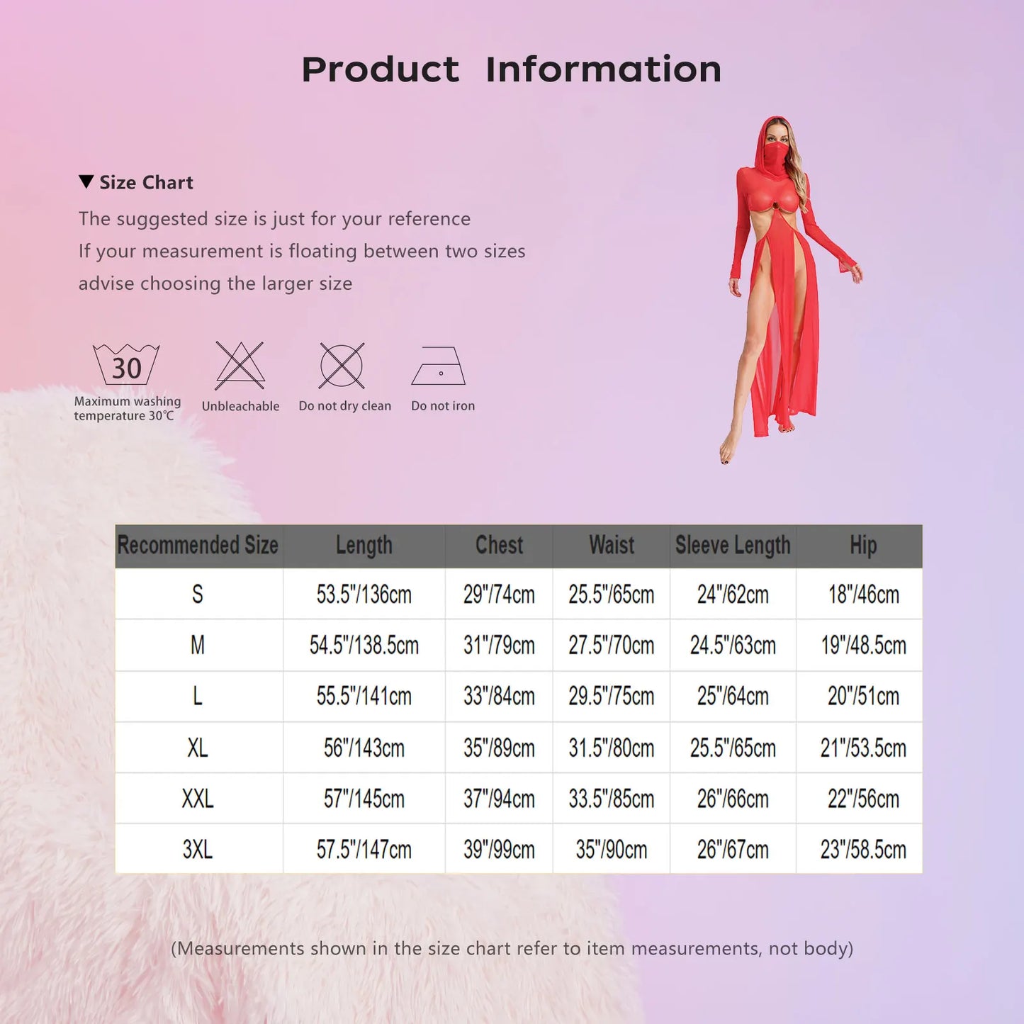 Sheer Maxi Dress - Hooded Face Mask High Slit