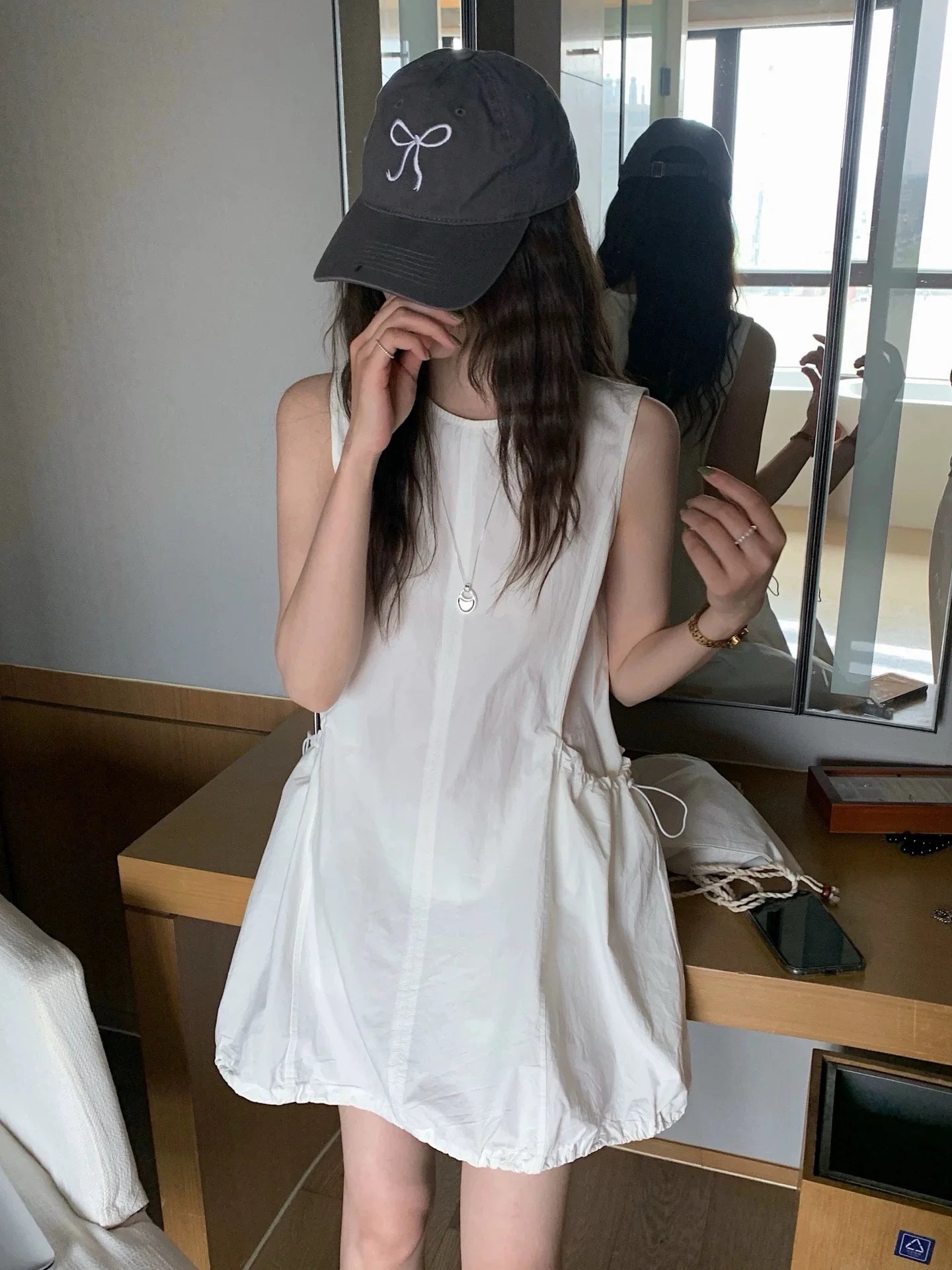 Denim Jumpsuit Set - Kids Two Piece Light Blue