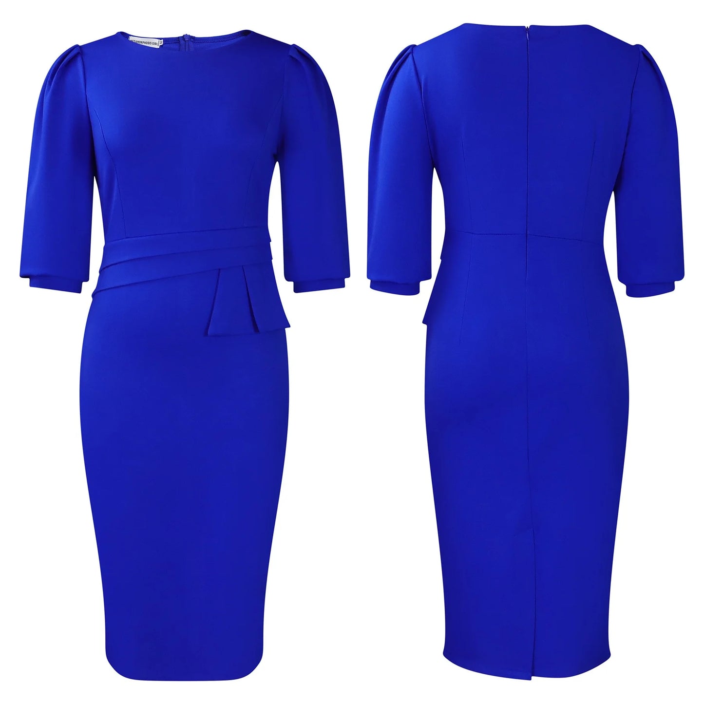 Office Dress - Sheath Half Sleeve Business