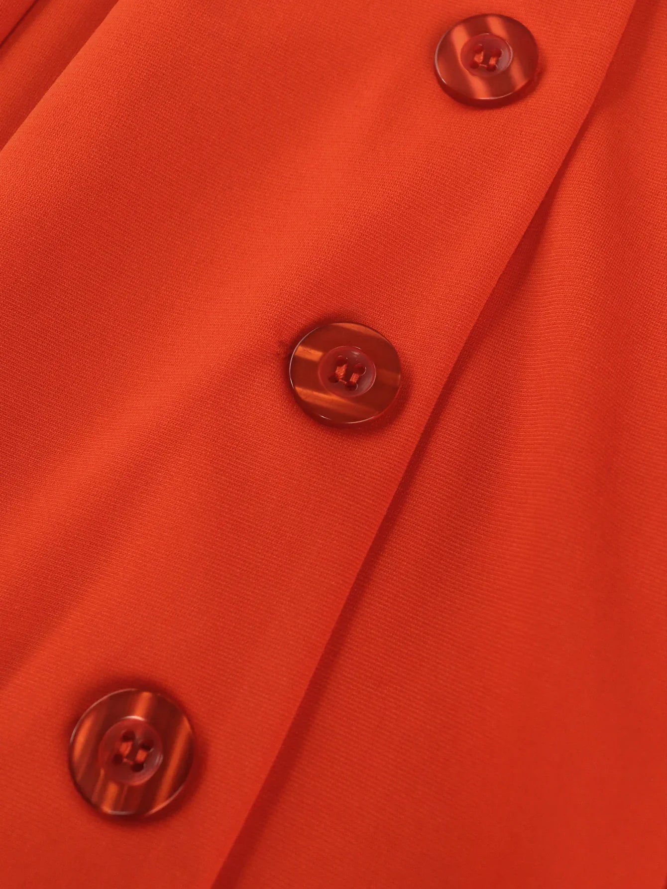 Office Dress - Button Down Lapel Belt A-Line Midi