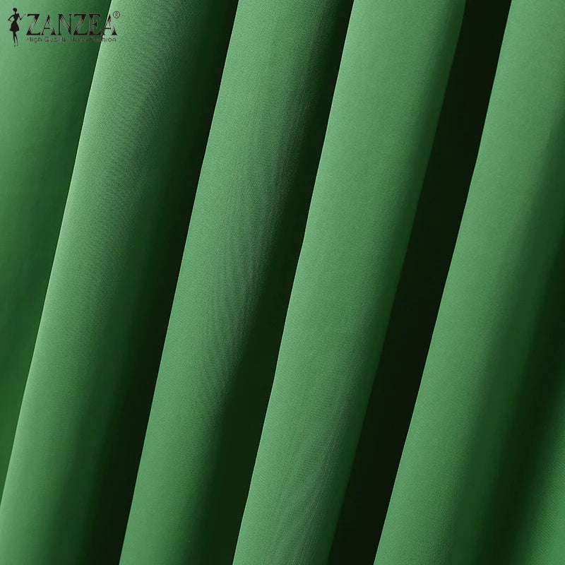 Pleated Long Skirt - High Waist A-Line Party