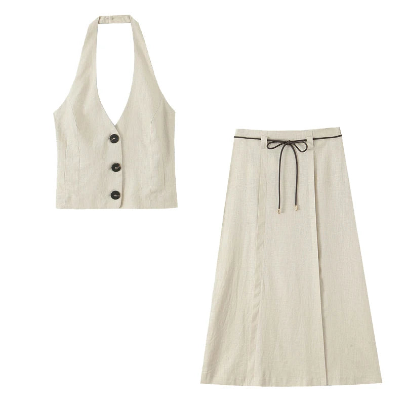 Two Piece Skirt Set Women Summer Suits 2025 Women's Pieces Festival Outfits New Arrivals Full Number Skirts Casual Sets