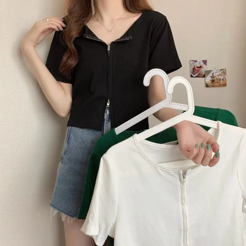 Camiseta Corta con Cuello - Manga Corta Casual Verano