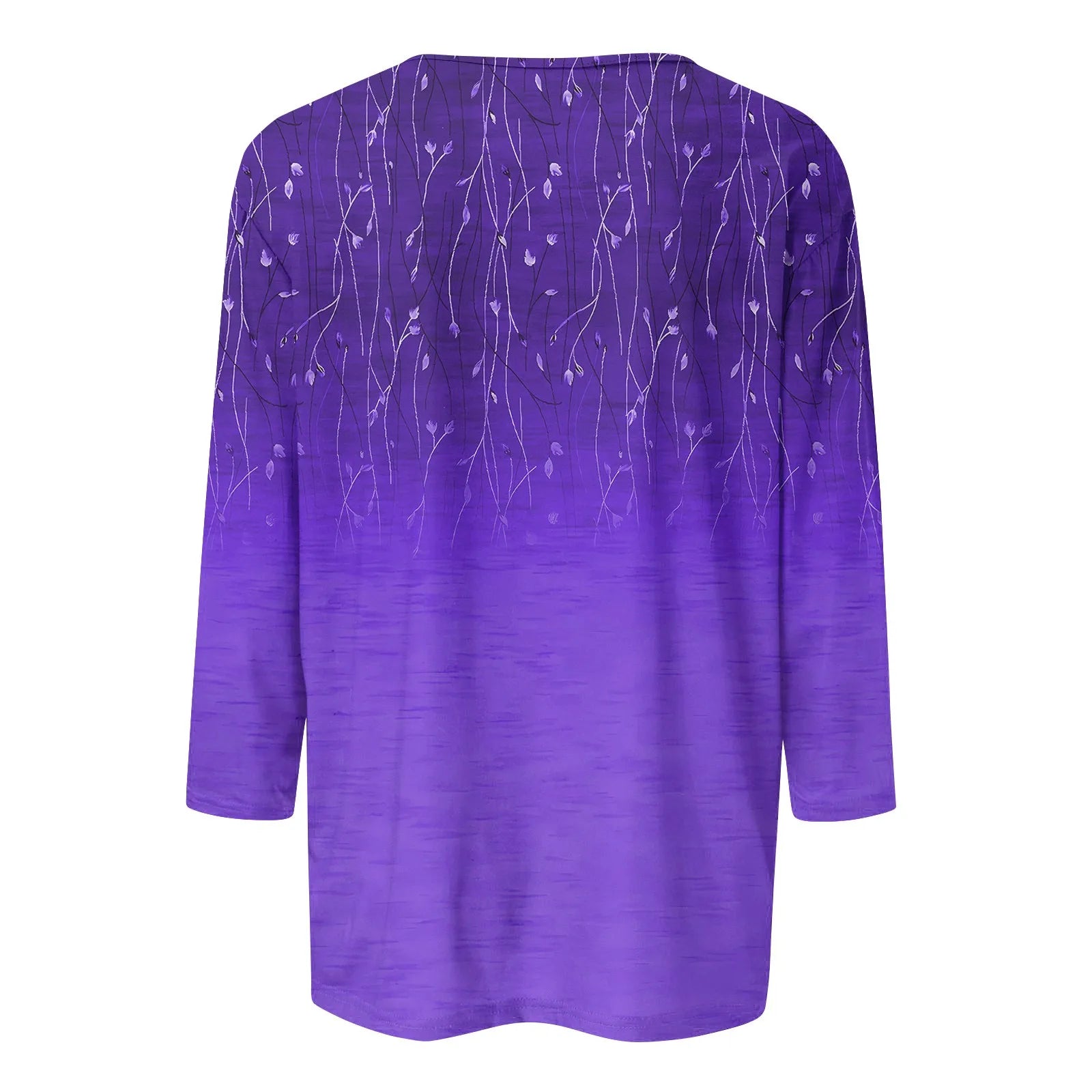 Blusa Estampada Animal Manga Tres Cuartos Cuello Redondo