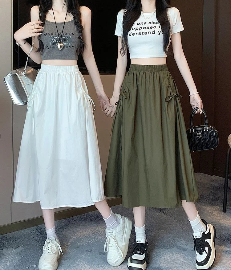 Drawstring Cargo Skirt - Stylish Elegant