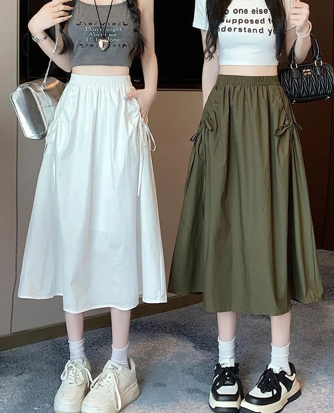 Drawstring Cargo Skirt - Stylish Elegant