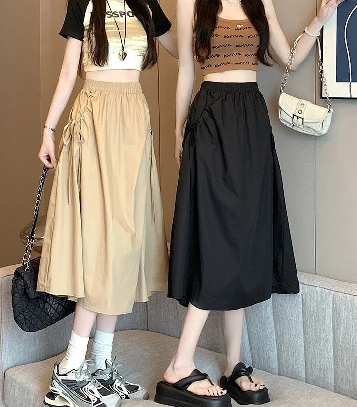 Drawstring Cargo Skirt - Stylish Elegant