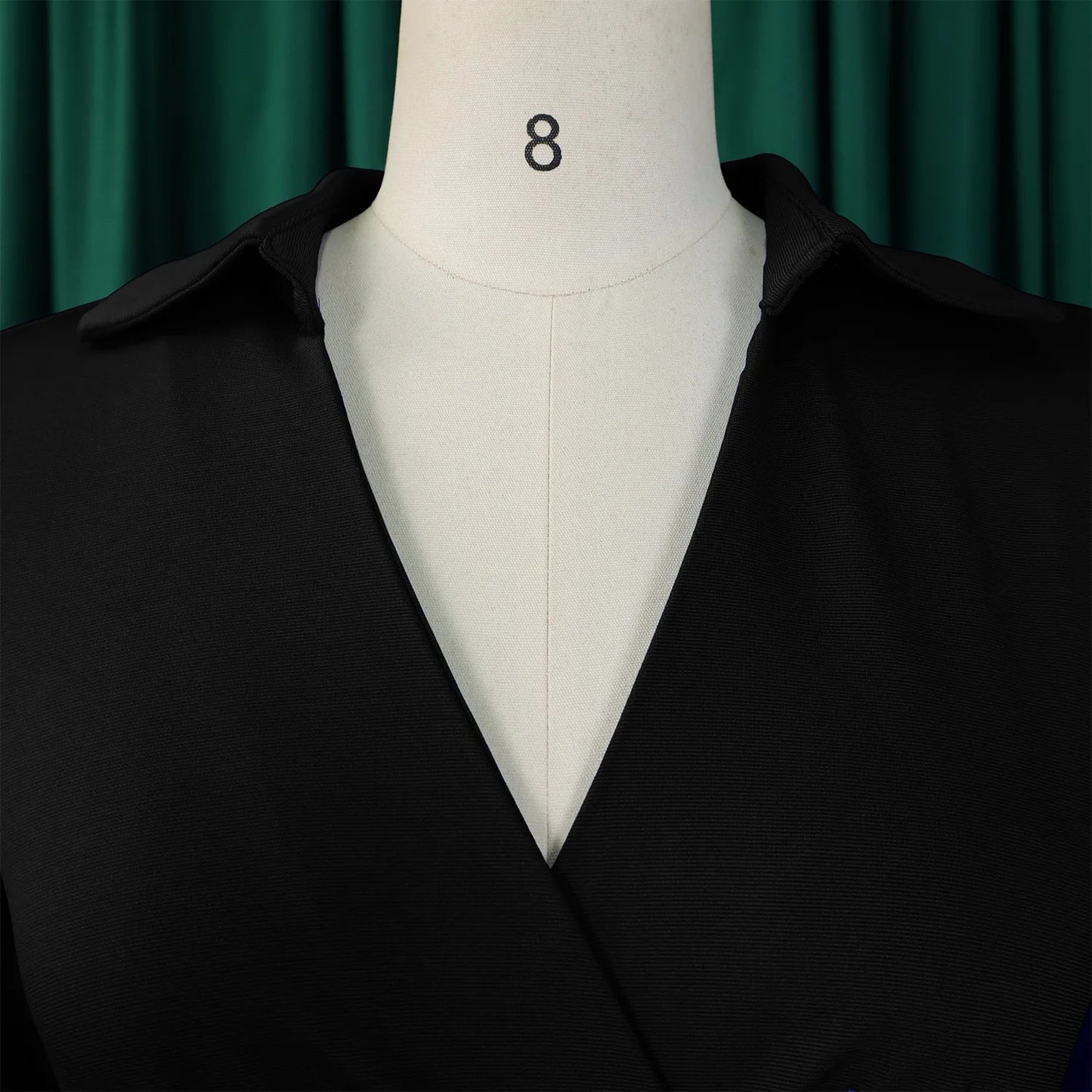 Office Dress - Turn Down Collar Belt Pleated African