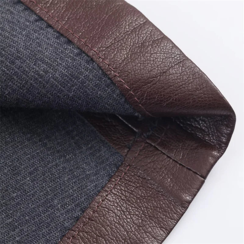 Falda Larga Faux Leather Marrón - Línea A Casual