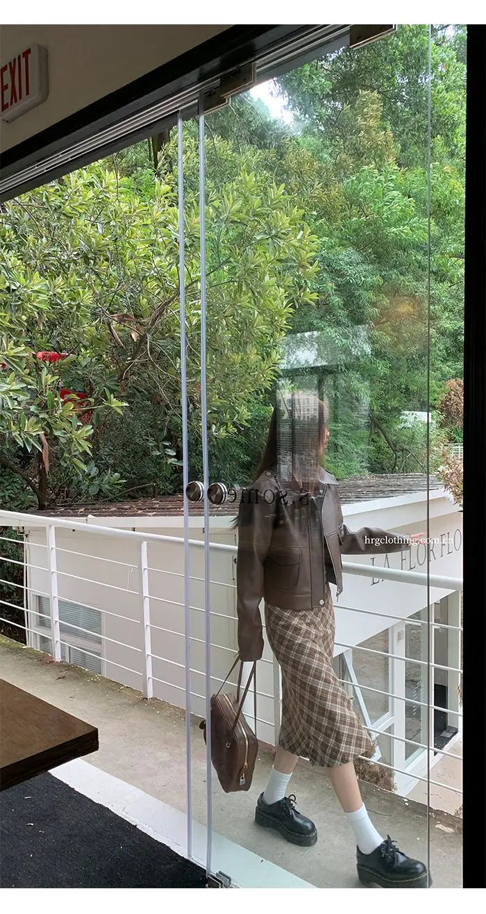 Falda Midi Cuadros Retro Y2K - Cintura Baja Estilo College