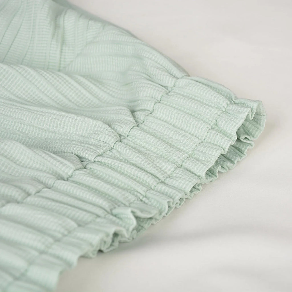 Minifalda Volantes Tiro Alto Irregular Color Sólido Mujer