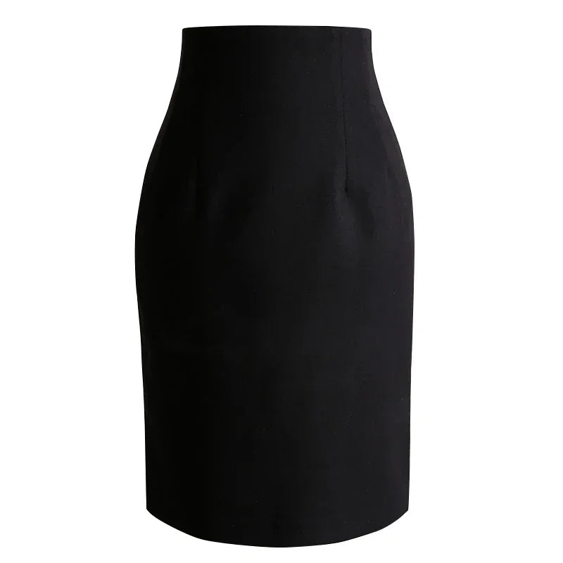 Office Pencil Skirt - High Waist Black Korean