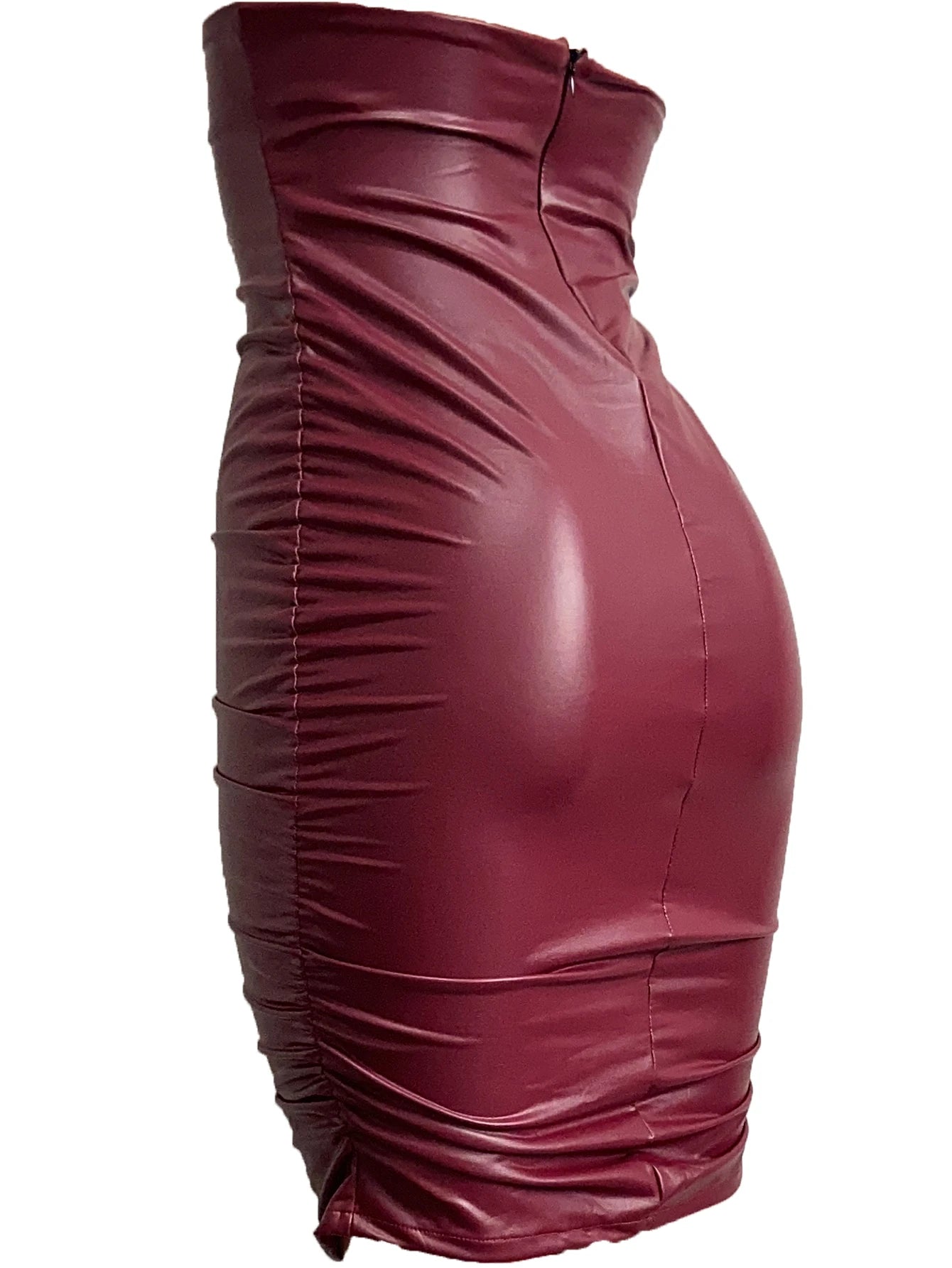 Minifalda Cuero PU Ajustada - Cintura Alta Sexy