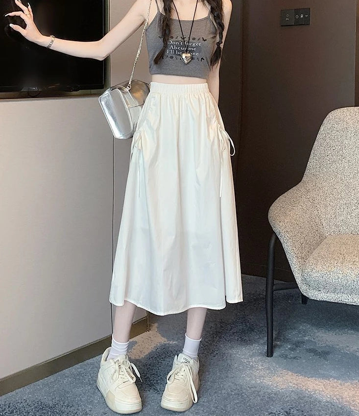 Drawstring Cargo Skirt - Stylish Elegant