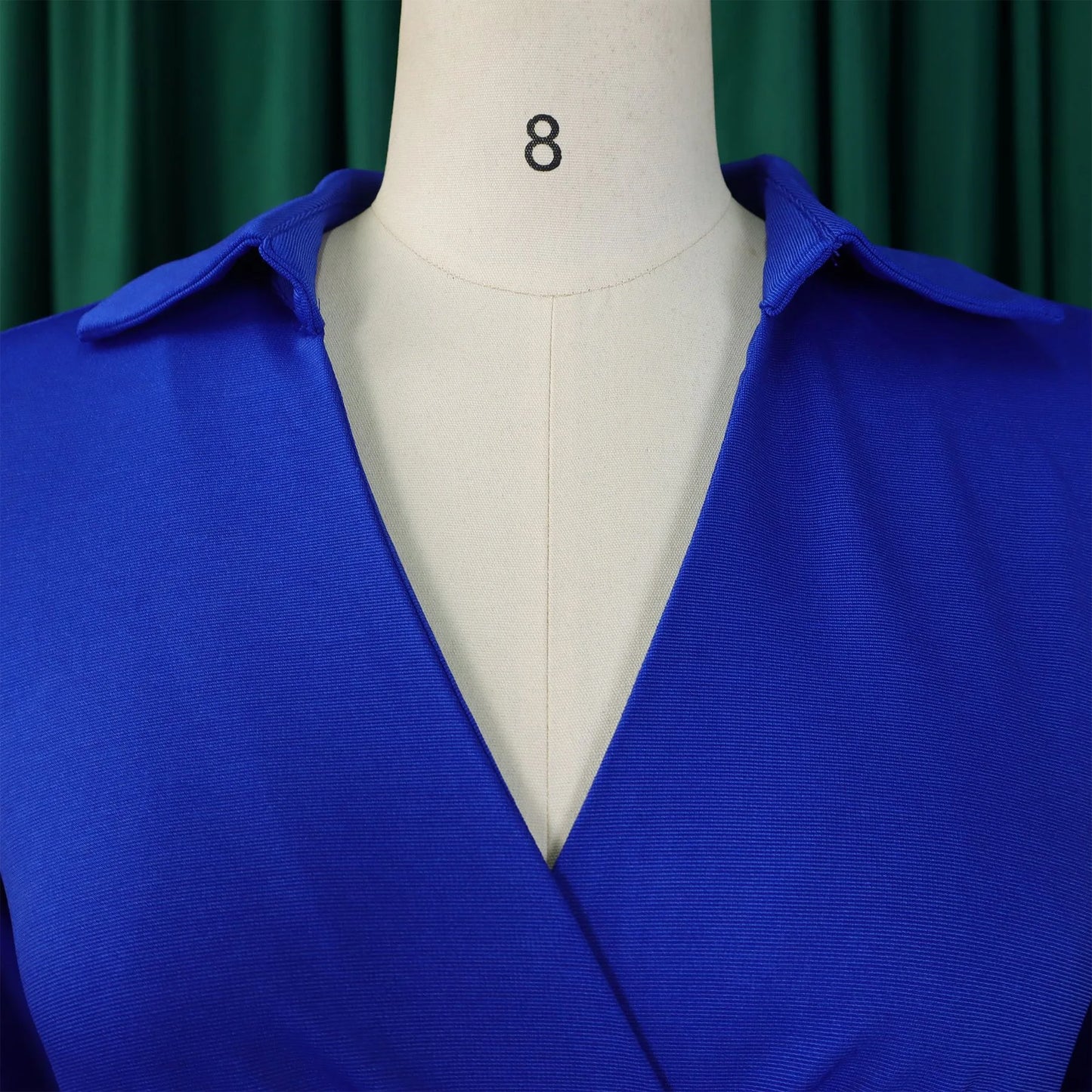 Office Dress - Turn Down Collar Belt Pleated African