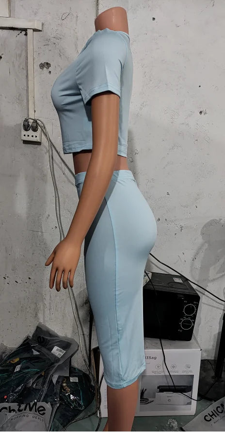 Conjunto Mujer Dos Piezas Midi Elegante Estilo Fiesta