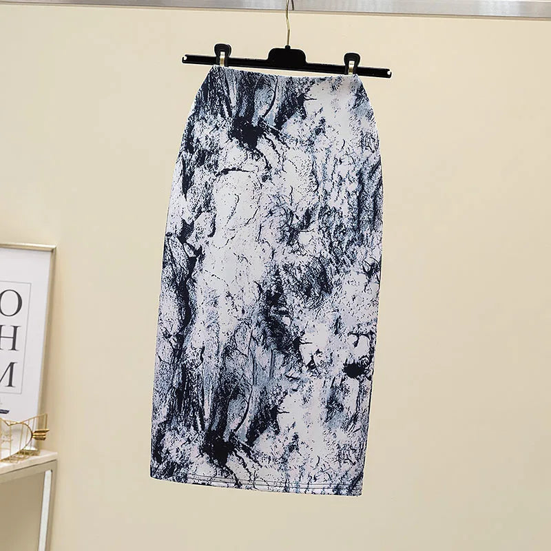 A-Line Midi Skirt - Belted Korean Workwear