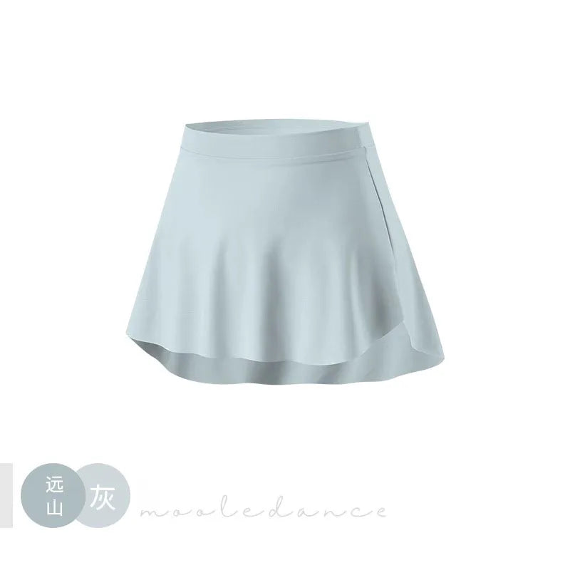 Ballet Skirt Women Adult Dance Skirt Dress Ballet Tutu Ballerina Dancewear Curved Hem Half-Length Skirt