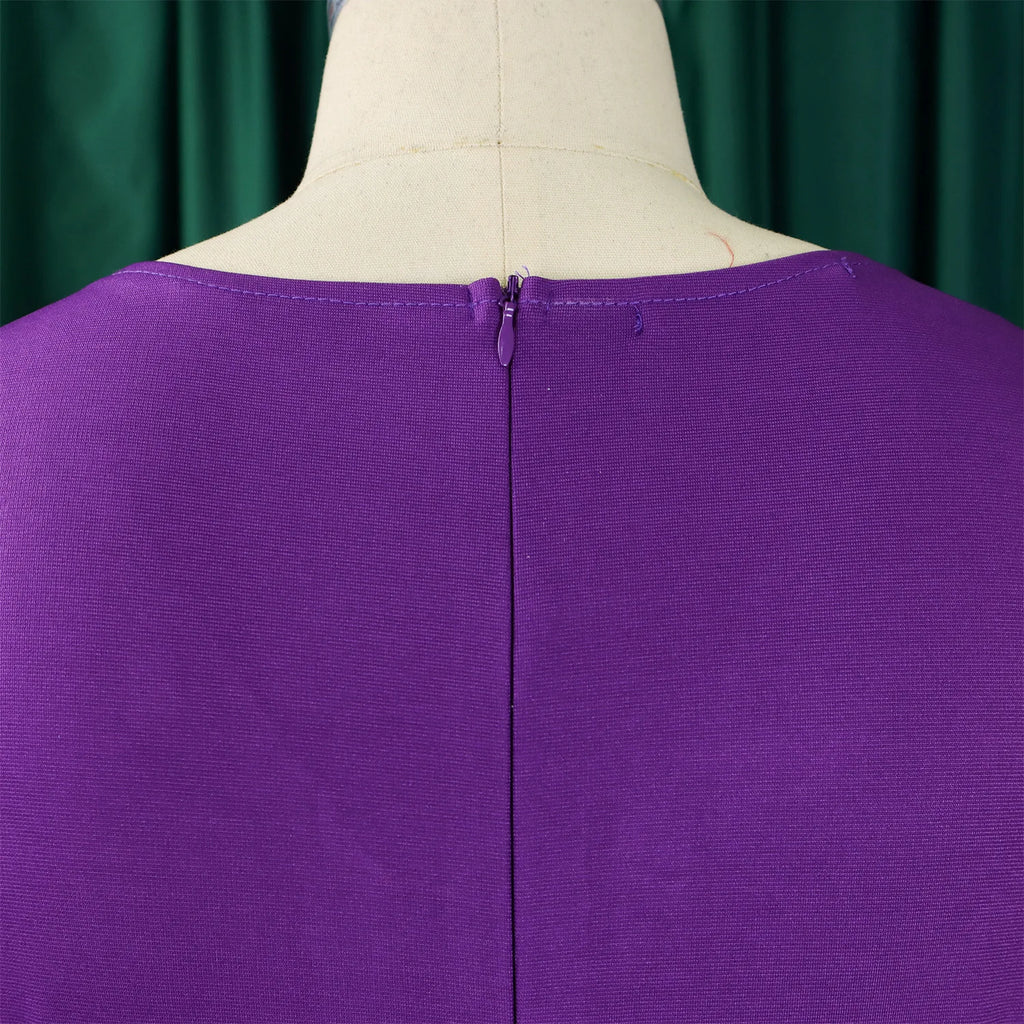 Vestido de Oficina Plisado Escote V Cintura Alta Cinturón Elegante