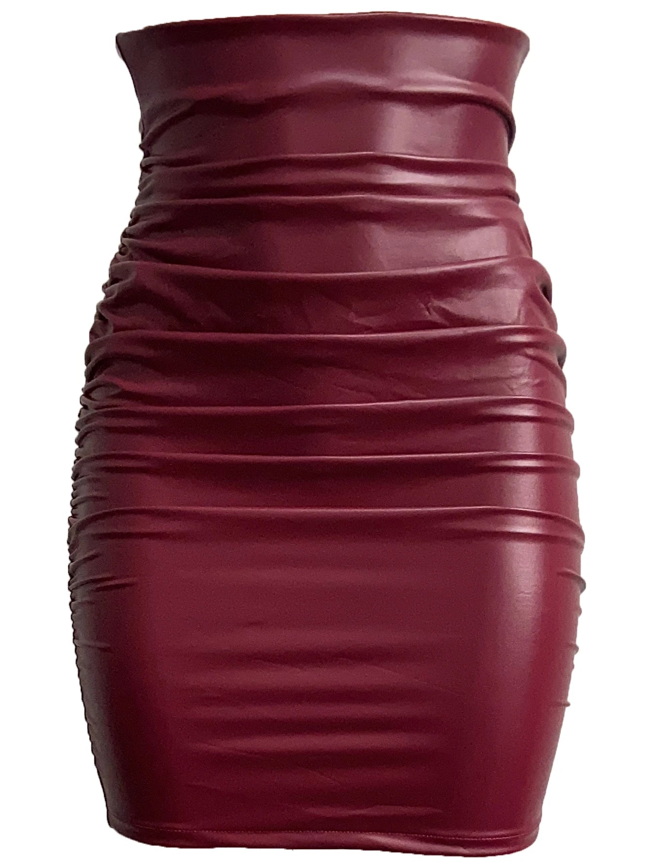 Minifalda Cuero PU Ajustada - Cintura Alta Sexy
