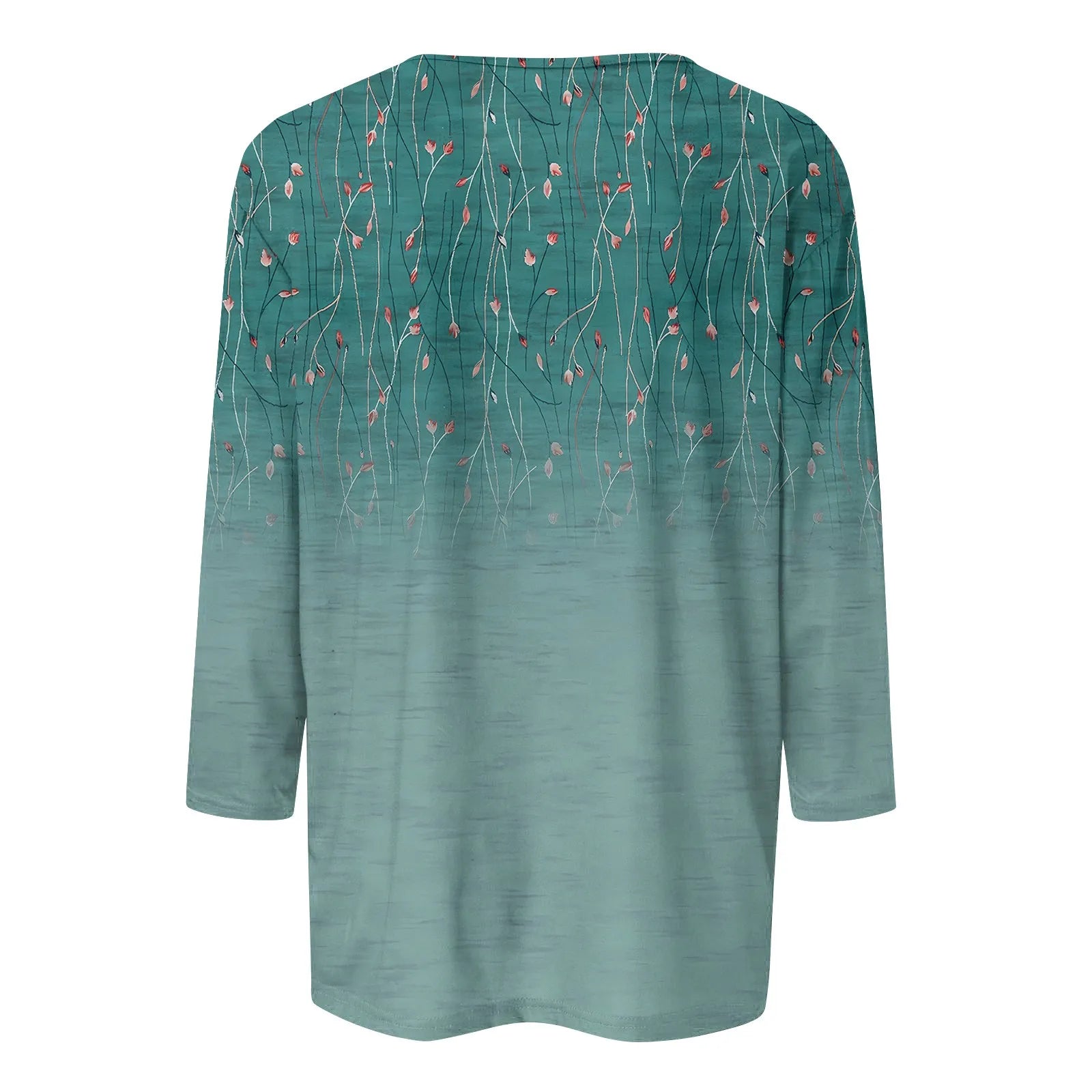 Blusa Estampada Animal Manga Tres Cuartos Cuello Redondo