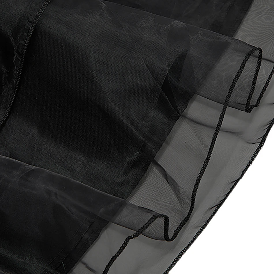 Vestido Princesa Niña Negro Volantes Halloween Fiesta Baile